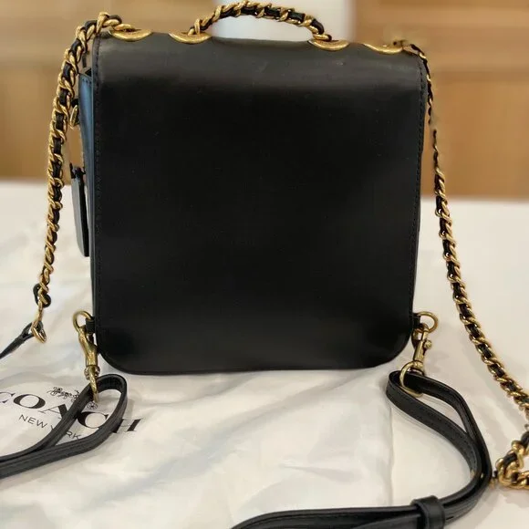 Coach Madison Convertible Backpack 18 in Black Leather - Picture 8 of 13